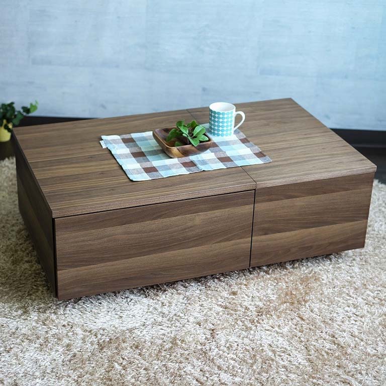 センターテーブル 収納たくさん ブラウン CI 【幅100cm】 おしゃれな収納