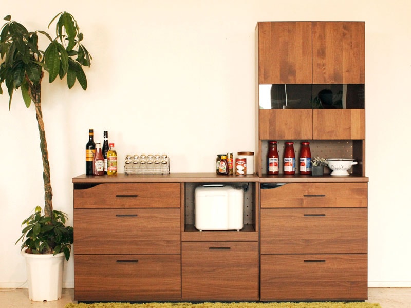 キッチンボード ポスティア 120KB ダークブラウン