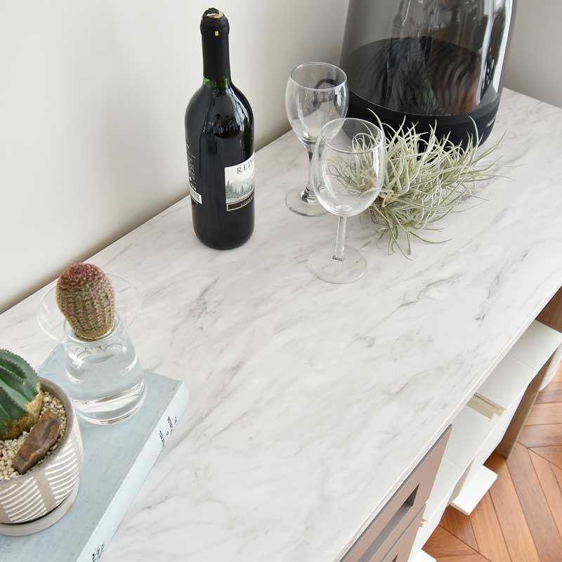 キッチン用ゴミ箱収納｜幅120cmのダストカウンター｜美しく隠す上品なキッチン収納