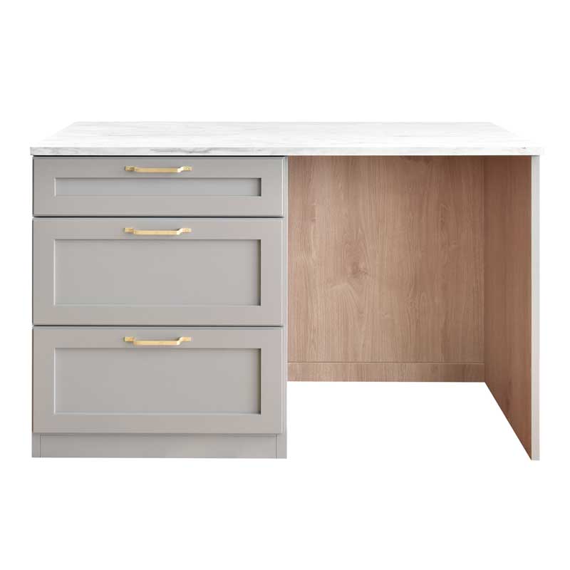 キッチン用ゴミ箱収納｜幅120cmのダストカウンター｜美しく隠す上品なキッチン収納