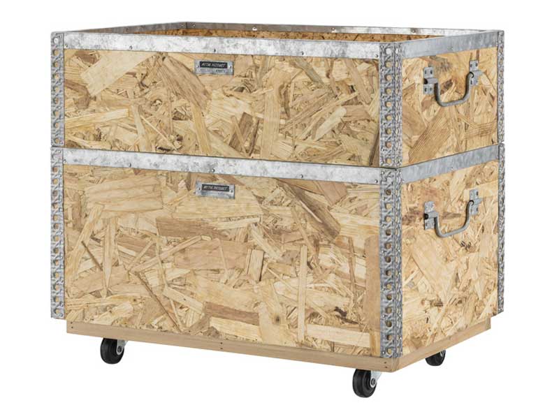 【送料無料・新品未使用】収納BOX　スタッキング　OBS板　キャスター付き 送料無料・新品未使用】収納BOX スタッキング OBS板 キャスター付き