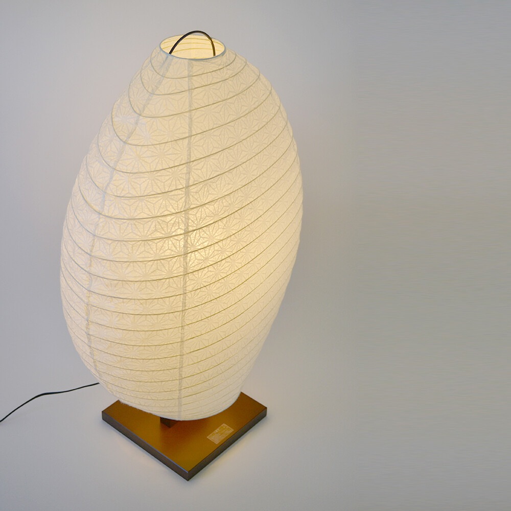 和紙 フロアライト 甲羅型 麻の葉 日本製 高さ83cm LED対応｜和風のリビングや玄関照明に