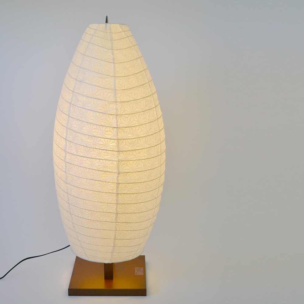 和紙 フロアライト 甲羅型 麻の葉 日本製 高さ83cm LED対応｜和風のリビングや玄関照明に