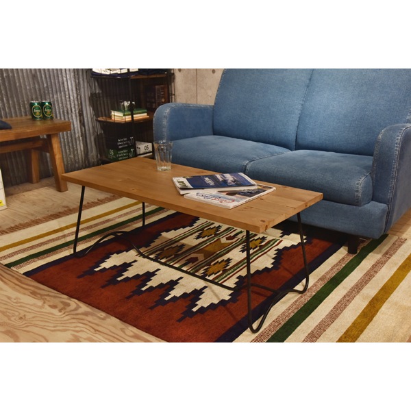 ブルックリンスタイルのセンターテーブル | 幅100cm | ブラック