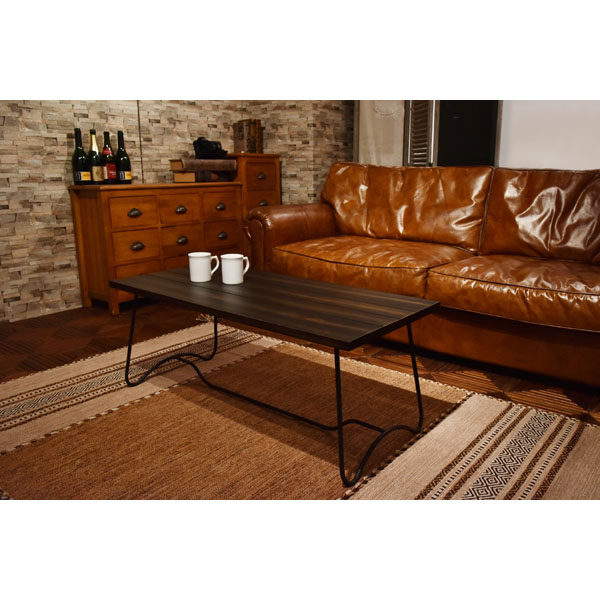 ブルックリンスタイルのセンターテーブル | 幅100cm | ブラック