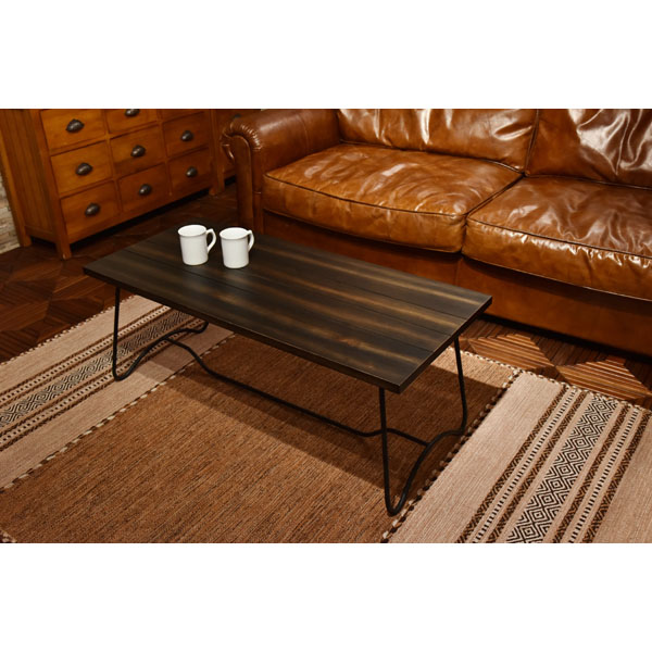 ブルックリンスタイルのセンターテーブル | 幅100cm | ブラック