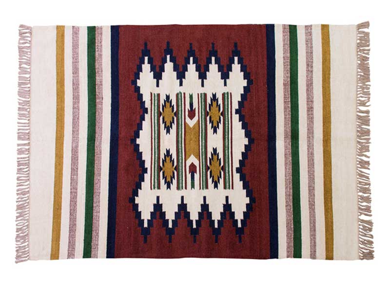 ネイティブ柄のマルチラグ｜130*190