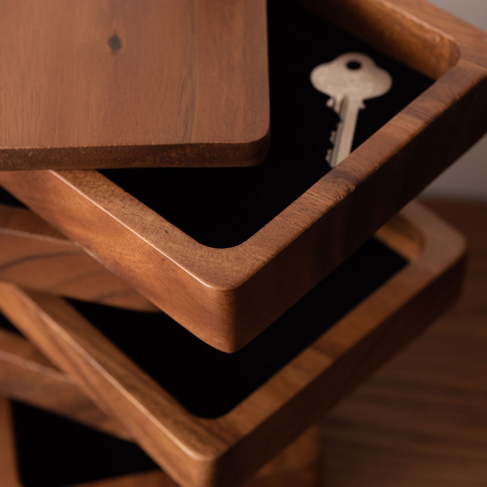 天然木の小物入れ｜リングケース｜空間を引き立てる卓上ケース