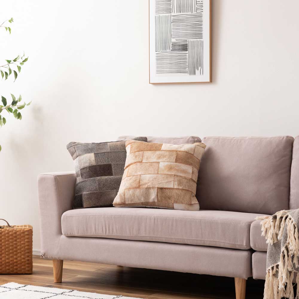 高級　牛革　クッション Amazon.co.jp: シュノーヴォ(SHUNOVO) クッション 本革 黒 40x40cm