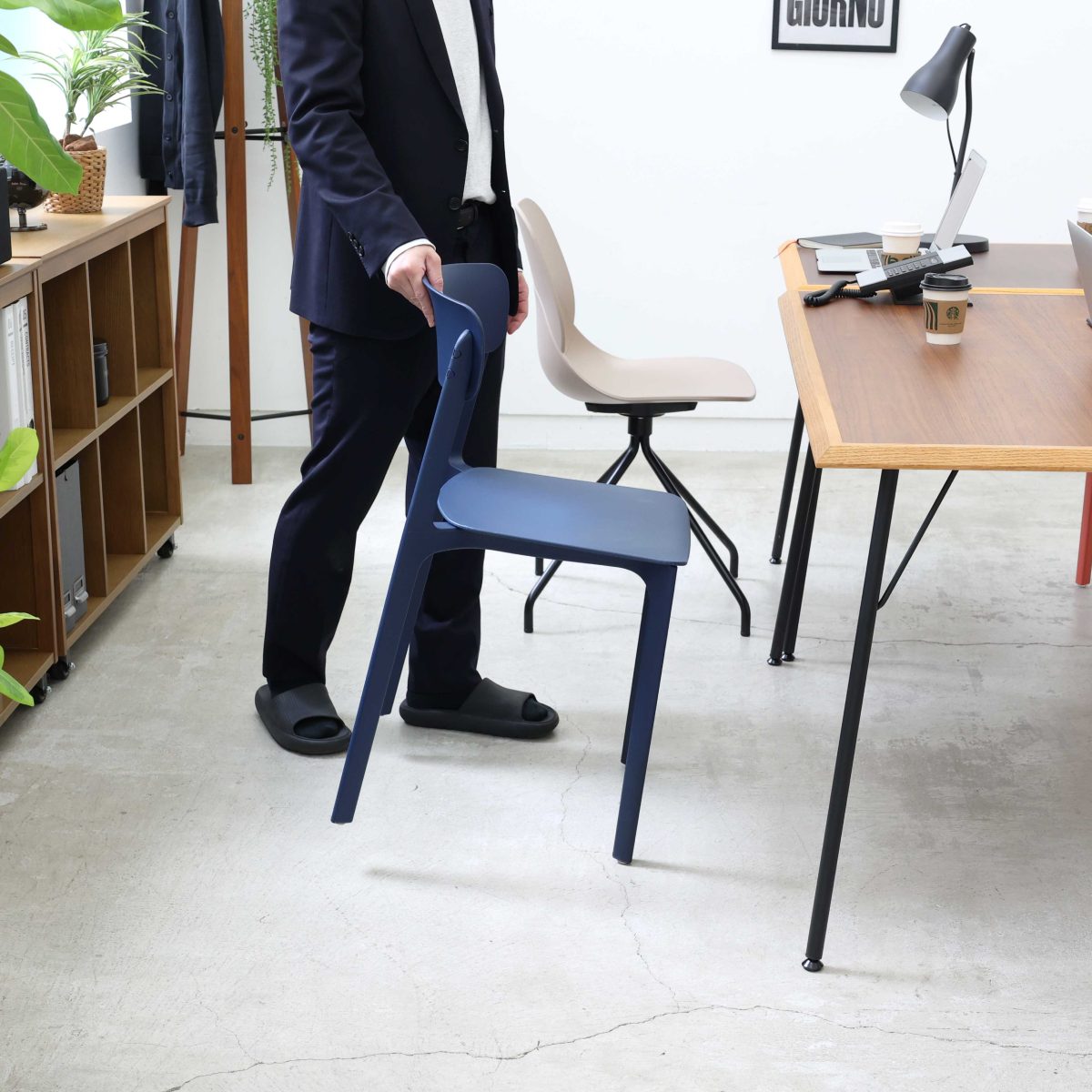 ダイニングチェア スタッキング 軽量 座面高46.5cm 完成品｜お手入れ