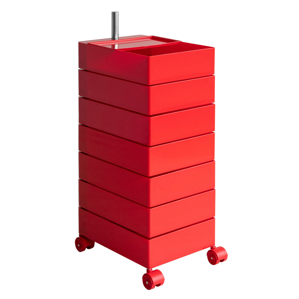 360度回転棚とスムーズ移動で快適収納できるトローリーワゴン｜7段