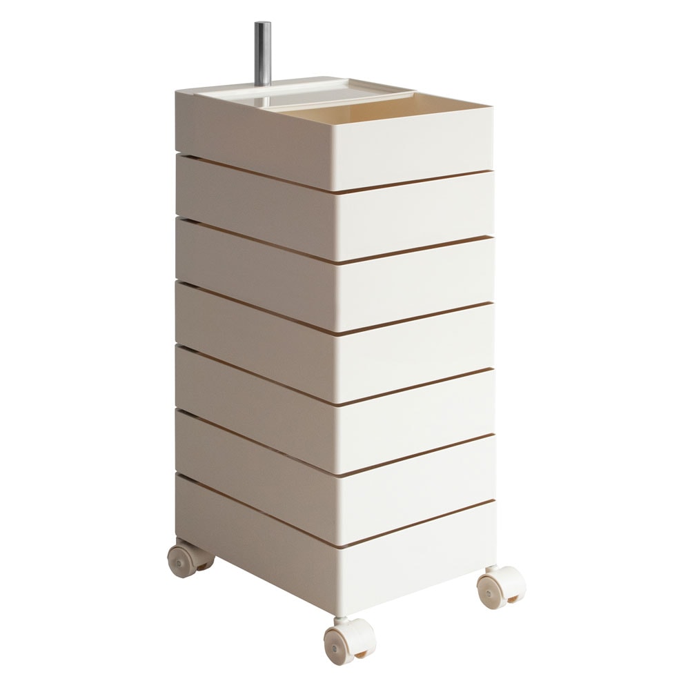 360度回転棚とスムーズ移動で快適収納できるトローリーワゴン｜7段