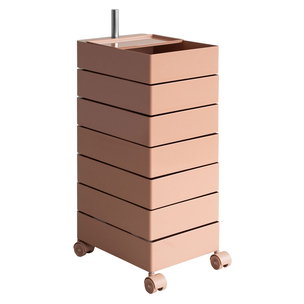 360度回転棚とスムーズ移動で快適収納できるトローリーワゴン｜7段