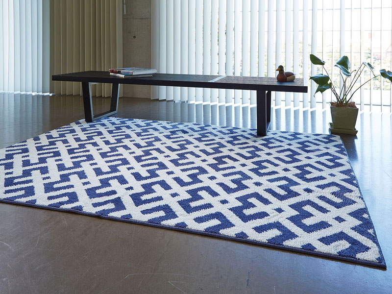 鮮やかな幾何学模様のカーペット | キッチンマット | 手洗い可