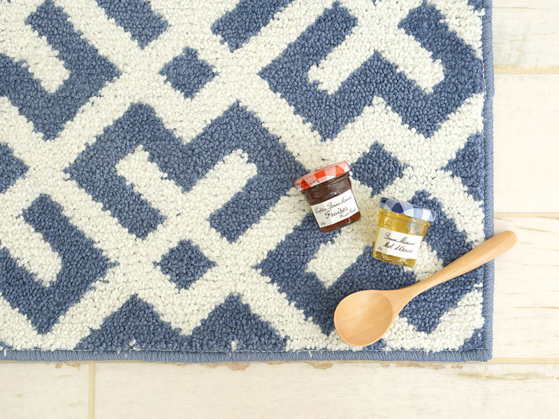 鮮やかな幾何学模様のカーペット | キッチンマット | 手洗い可