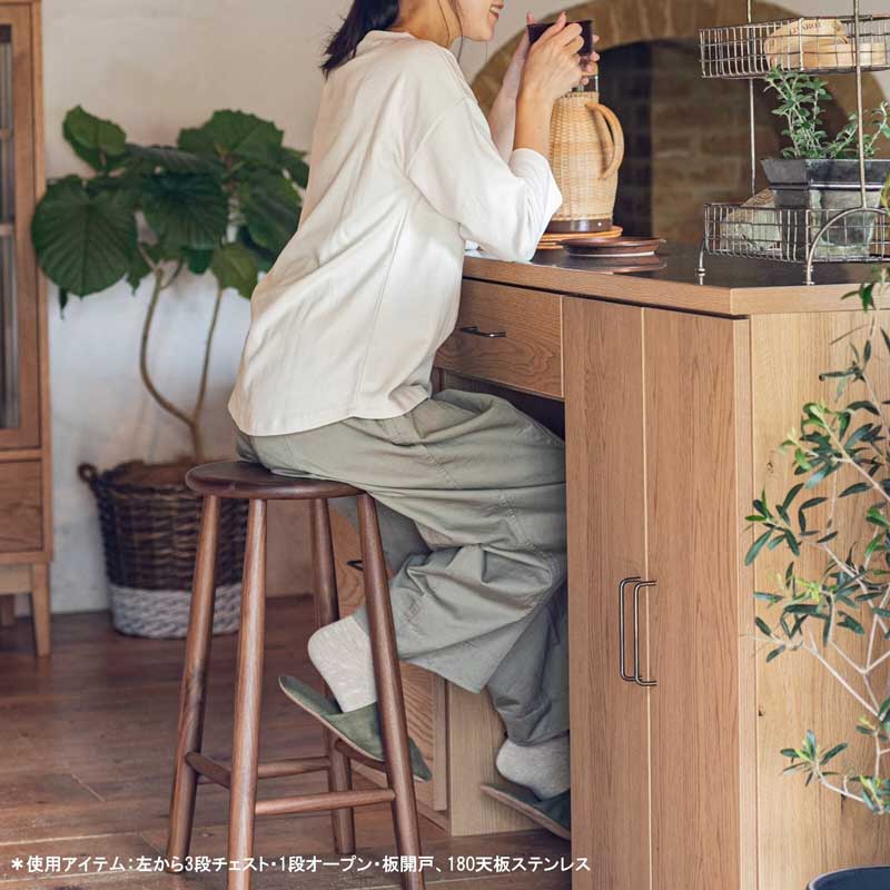 組み合わせが選べる天然木キッチン収納シリーズ｜ナチュラル