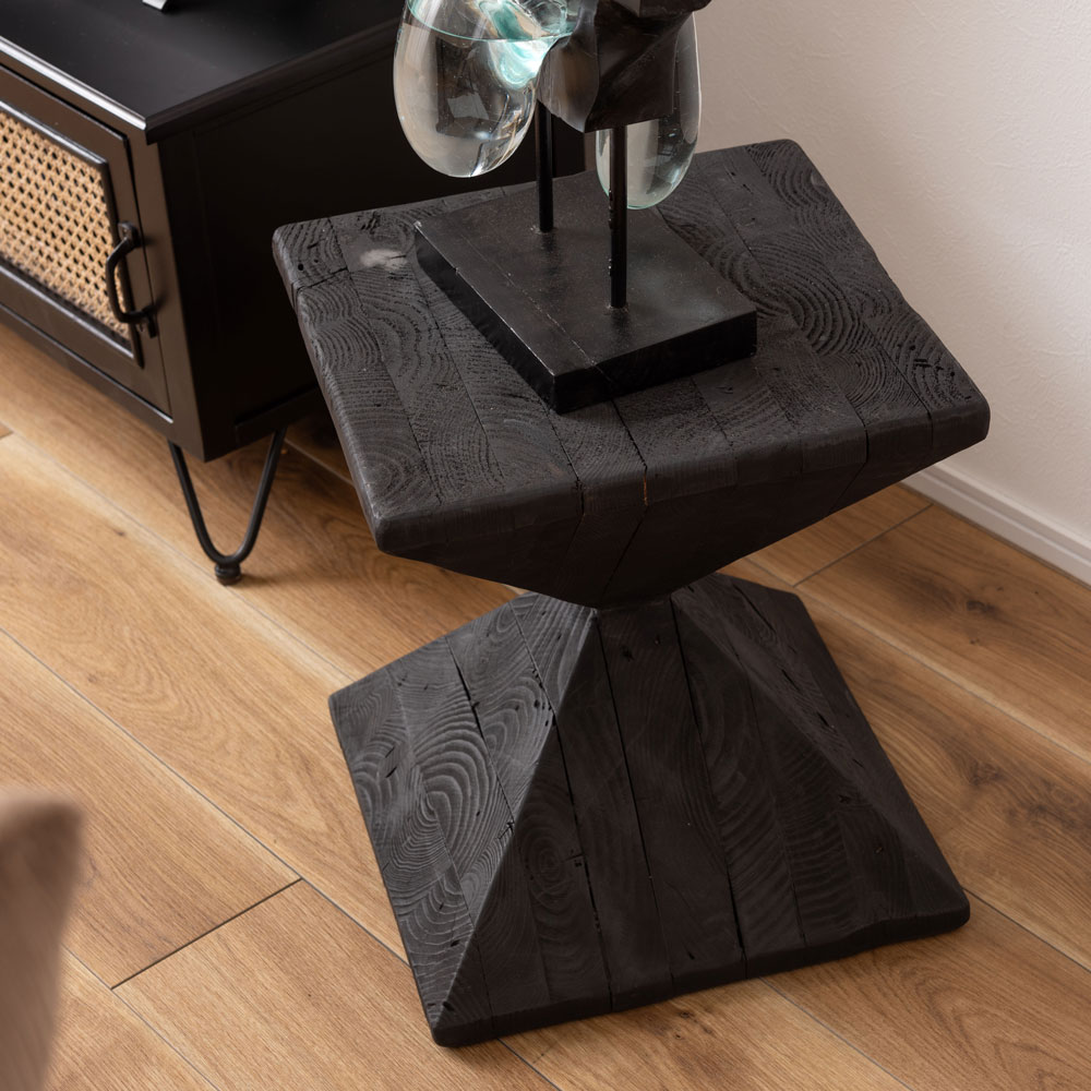 サイドテーブル　机　黒　ブラック　スタイリッシュ　モノクロ　おしゃれ　インテリア サイドテーブル 机 黒 ブラック スタイリッシュ モノクロ おしゃれ