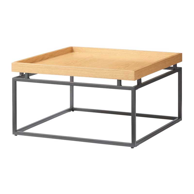 モダン脚が映えるスクエアデザインのローテーブル｜幅65cm