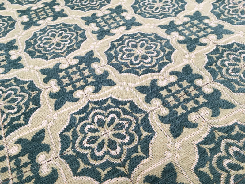 手洗いできる！モダンボタニカルゴブラン織りシェニールラグ・マット