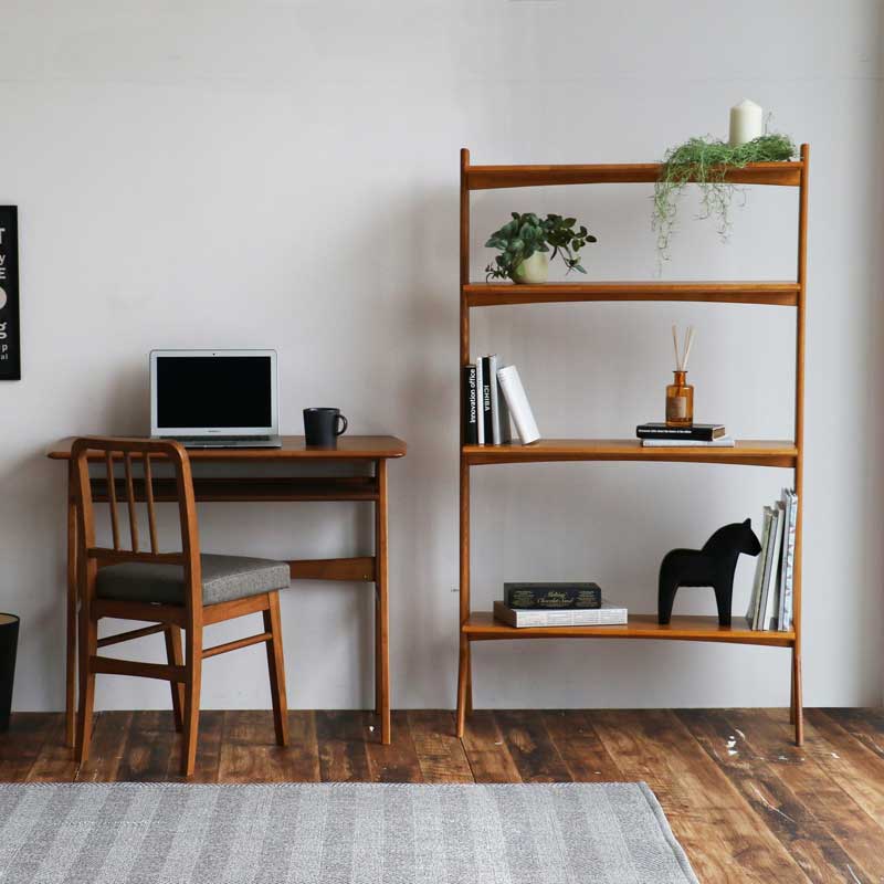 北欧風レトロオープンシェルフ｜ソフトヴィンテージデザイン