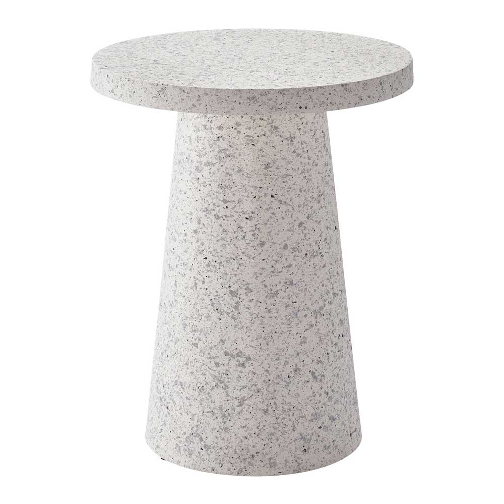 石調デザインがおしゃれなラウンドサイドテーブル｜韓国インテリアにも