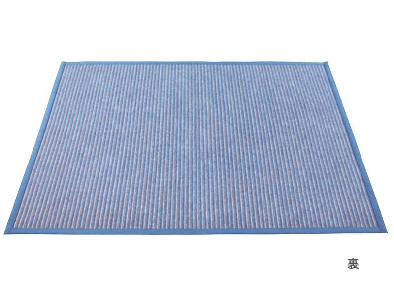 北欧 鮮やかなブルーノリバーシブルラグ ｜手洗いOK