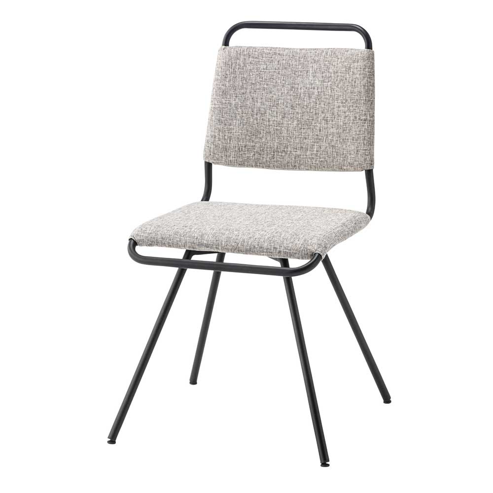 インダストリアルデザインの回転式ハイチェア｜おしゃれなファブリック座面