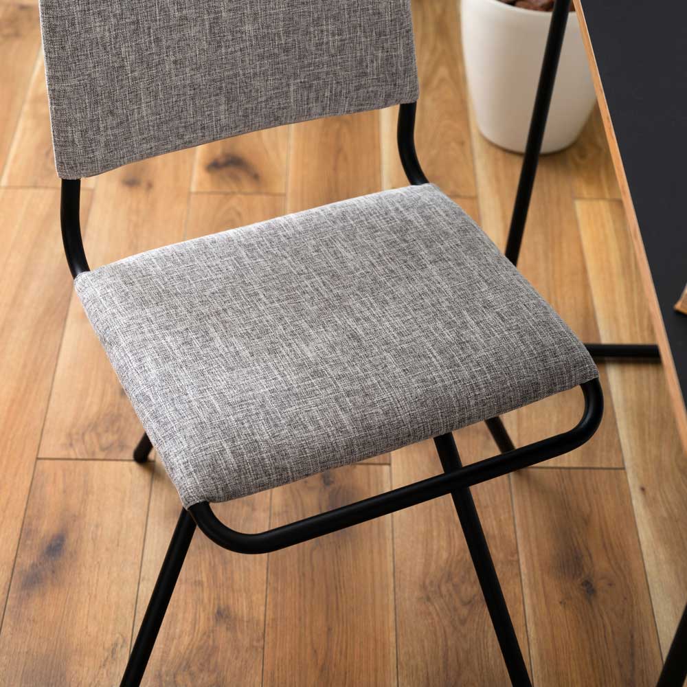 インダストリアルデザインの回転式ハイチェア｜おしゃれなファブリック座面