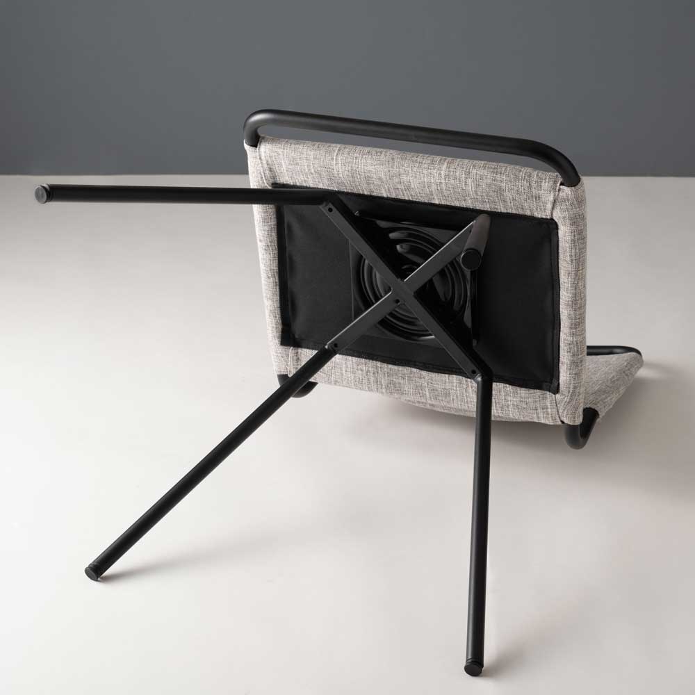 インダストリアルデザインの回転式ハイチェア｜おしゃれなファブリック座面