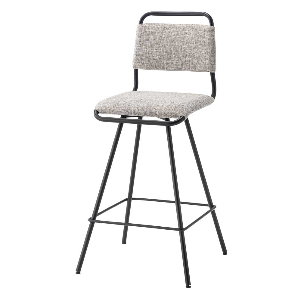 インダストリアルデザインの回転式ダイニングチェア|おしゃれなファブリック座面