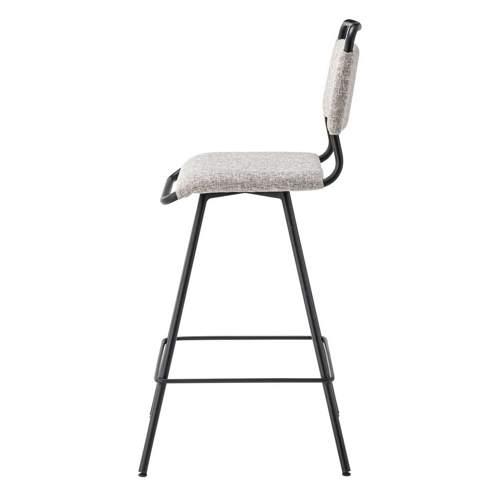 インダストリアルデザインの回転式ダイニングチェア|おしゃれなファブリック座面