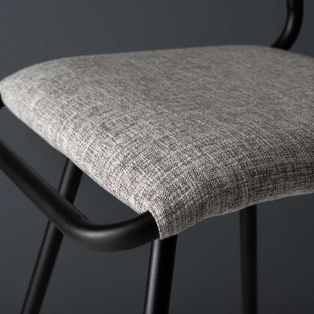 インダストリアルデザインの回転式ダイニングチェア|おしゃれなファブリック座面