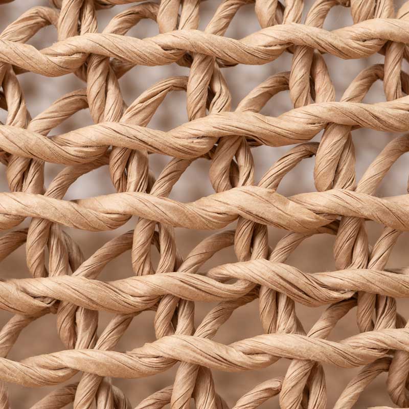 ナチュラル手編みラウンドバスケット｜ボヘミアンスタイル