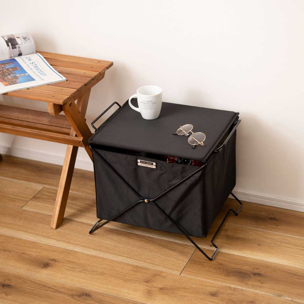 スタッキング収納ボックス|フタ付き・折りたたみ・サイドテーブル対応