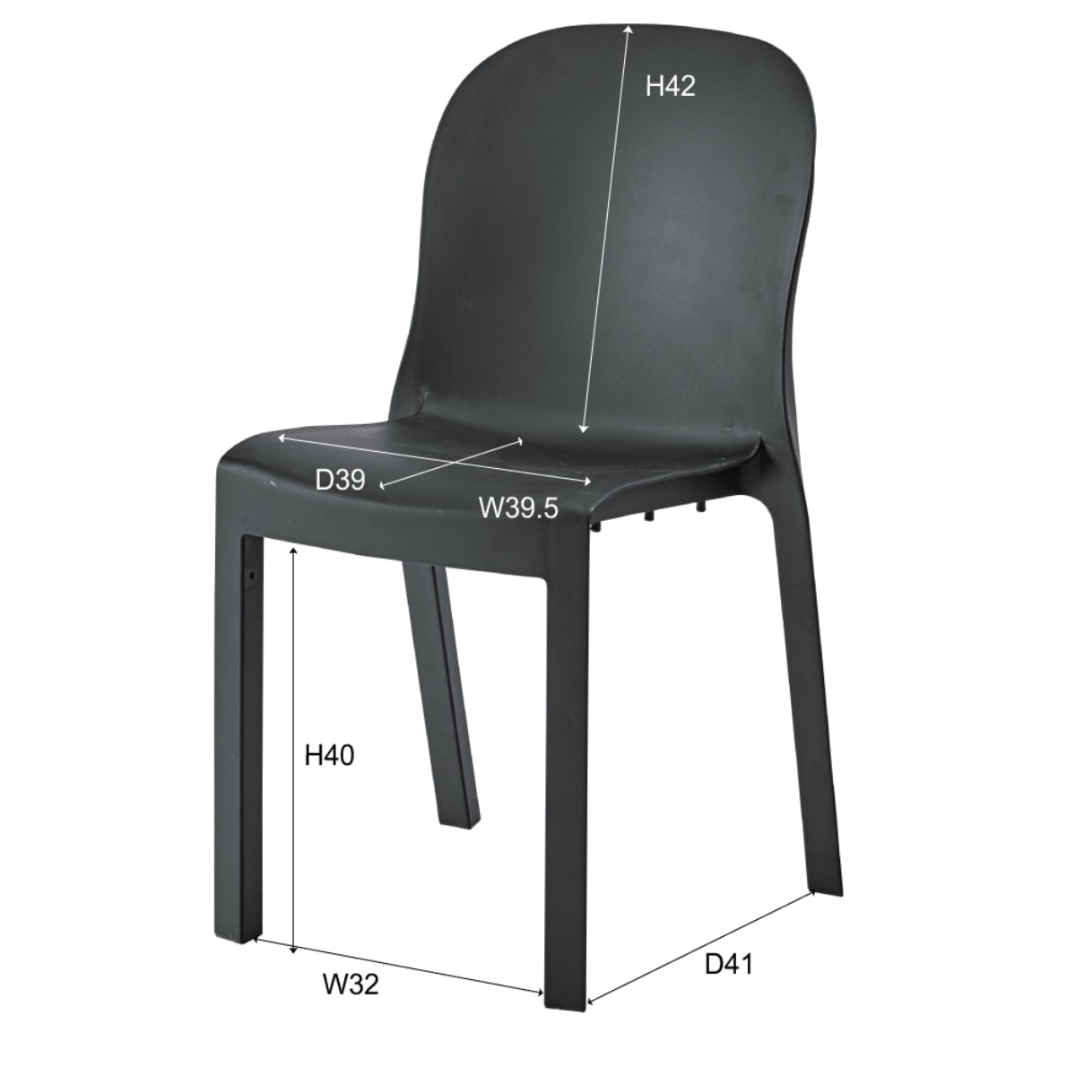 ダイニングチェア スタッキング 北欧 軽量 座面高47cm 完成品｜お