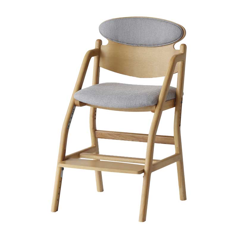 成長に寄り添う調整式ダイニング学習チェア｜広々背もたれデザイン