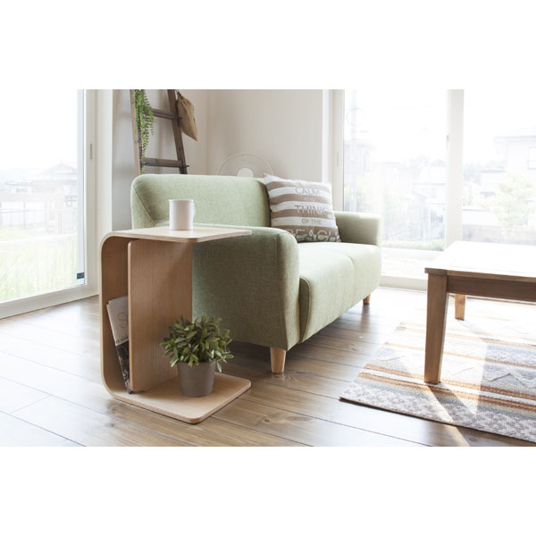 サイドテーブル | 曲木デザインの丸みフォルム | インテリア・家具の