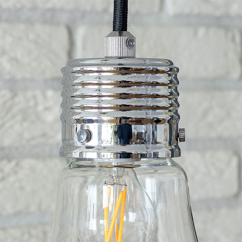 ガラス電球のペンダントライト | フェイクグリーン付 | インテリア