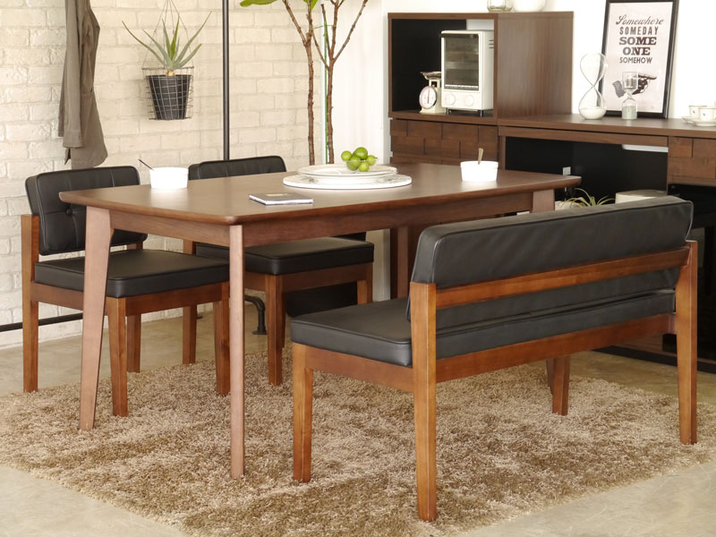 美しい木目が特徴的な高級感のあるダイニングテーブル|幅150cm|CK