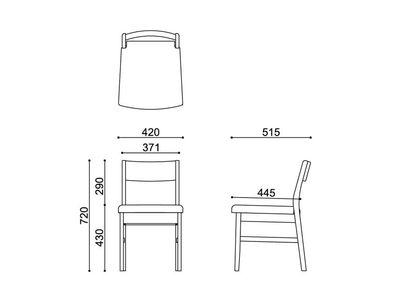 北欧ナチュラルなダイニングチェア|オレンジ
