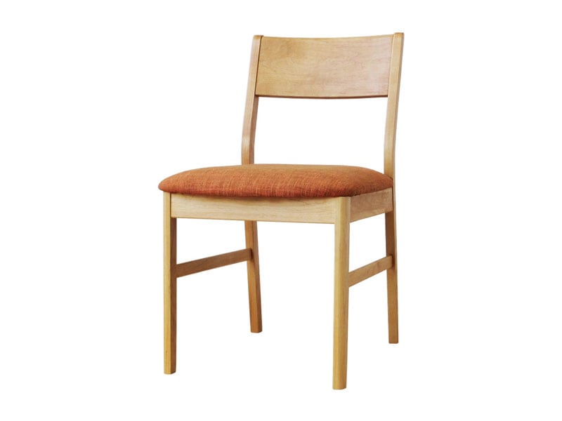 北欧ナチュラルなダイニングチェア|オレンジ