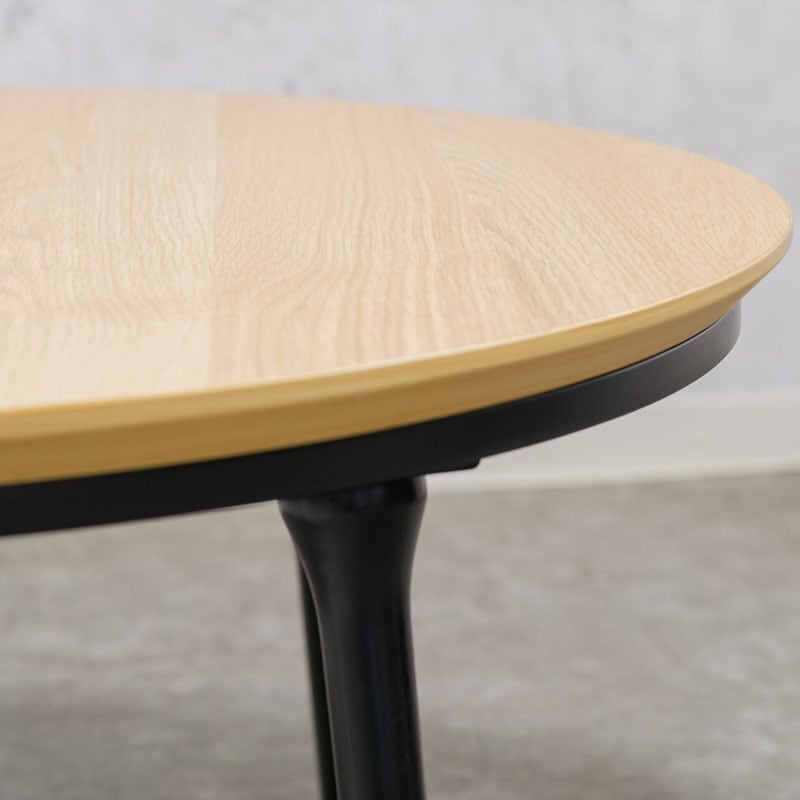 円形カウンターテーブル 木製天板 黒脚 カフェテーブル ラウンド 丸テーブル 直径60×高さ72cm おしゃれ