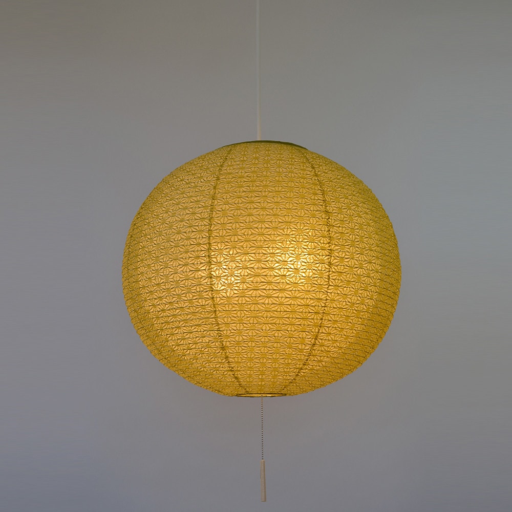 和風照明 二重タイプ 麻葉＊萌葱【直径45cm】 ペンダントライト