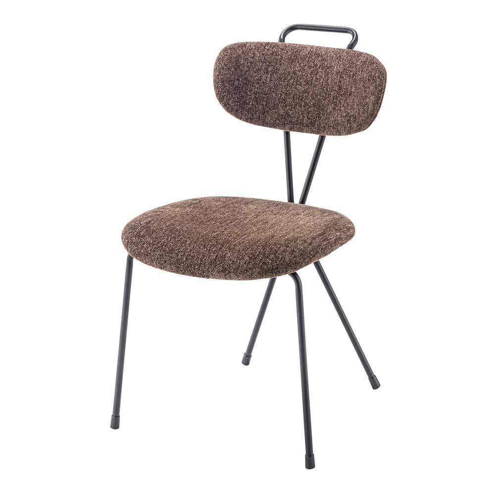 背面がクロスのおしゃれデザイン×ブークレ生地の北欧風ダイニングチェア