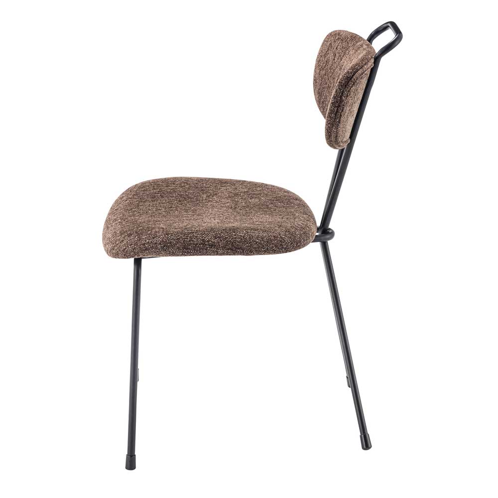 背面がクロスのおしゃれデザイン×ブークレ生地の北欧風ダイニングチェア