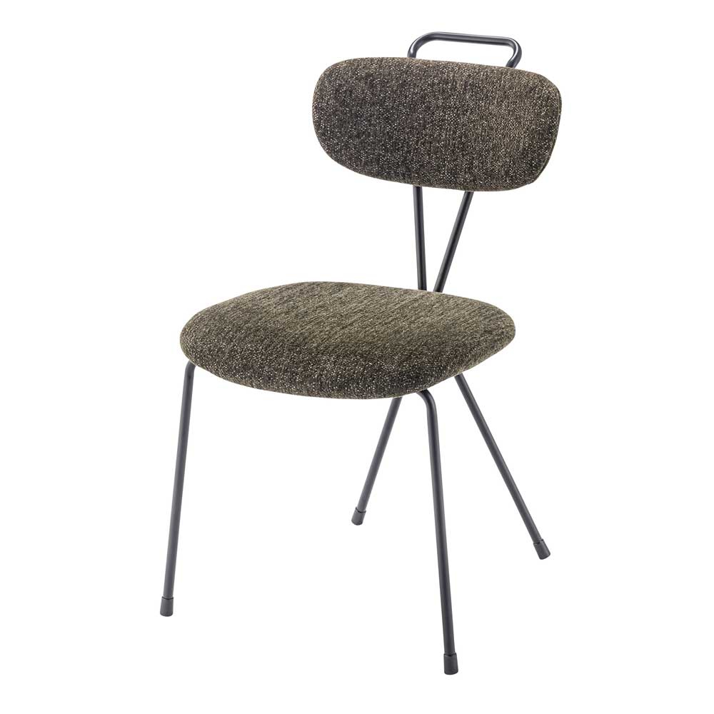 背面がクロスのおしゃれデザイン×ブークレ生地の北欧風ダイニングチェア