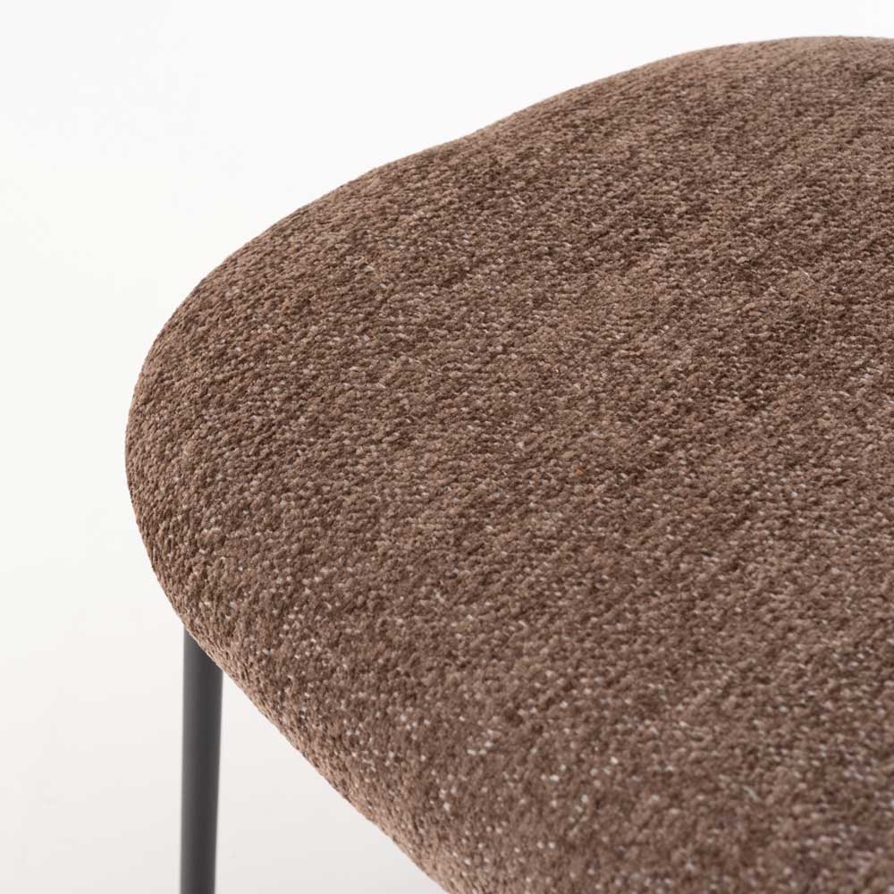 背面がクロスのおしゃれデザイン×ブークレ生地の北欧風ダイニングチェア