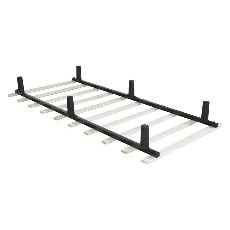 清潔感ある白脚付きマットレスベッド｜シングル