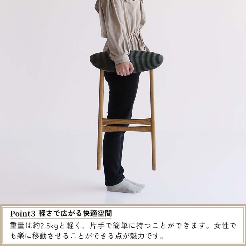 ヴィンテージ風デザインの折りたたみハイスツール｜ 選べる異素材