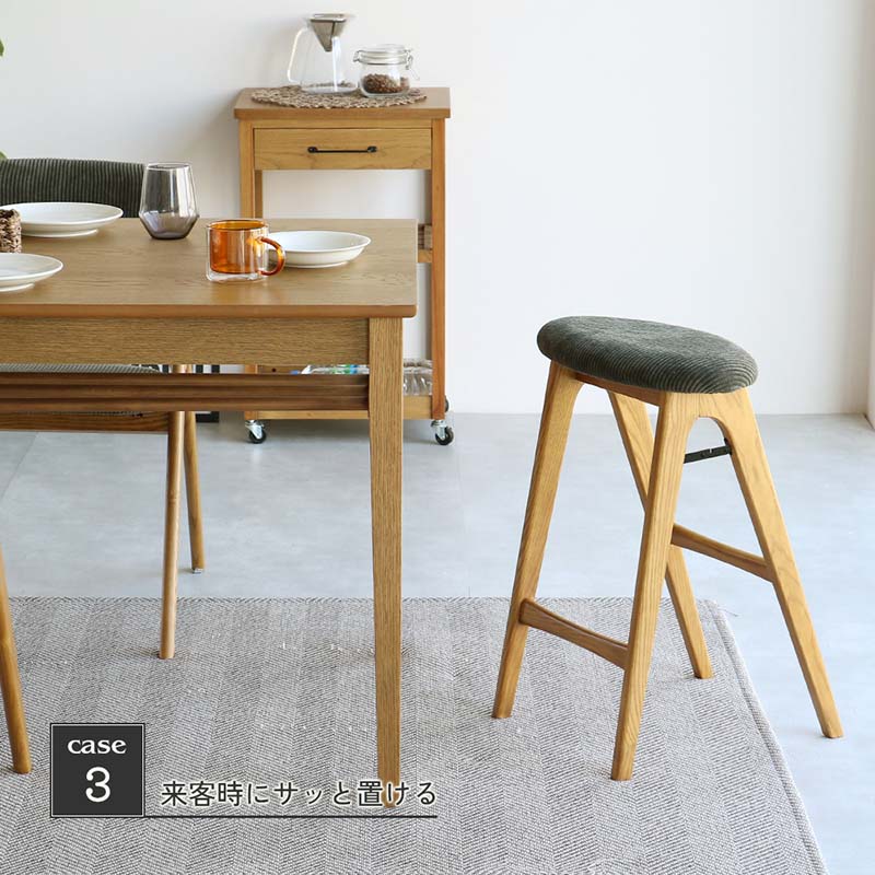ヴィンテージ風デザインの折りたたみハイスツール｜ 選べる異素材